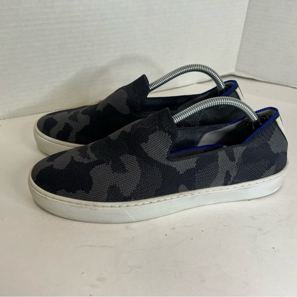 Rothys Original Slip On Sneaker in Grey Camouflage - Picture 4 of 11